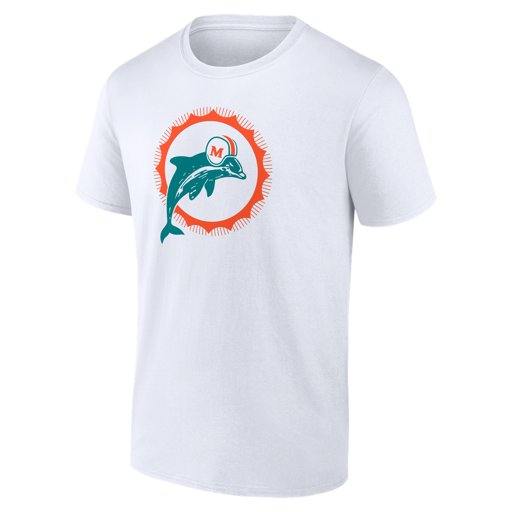 Miami Dolphins  Team Authentic Classic Personalized Name & Number T-Shirt - White