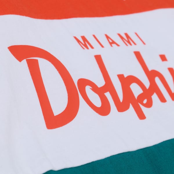 Miami Dolphins Mitchell & Ness Head Coach Tank Top - Aqua/Orange