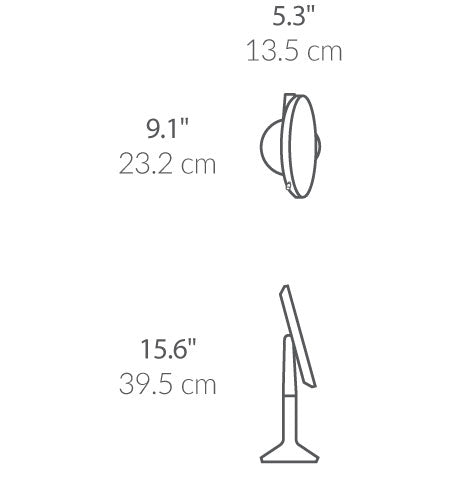 Sensor Mirror Trio dimensions
