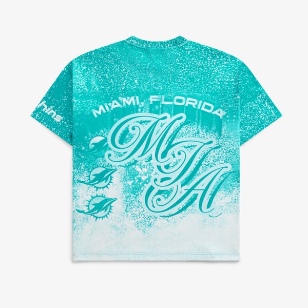 Miami Dolphins Off Season Unisex Jumbo Print Graphic T-Shirt - Aqua