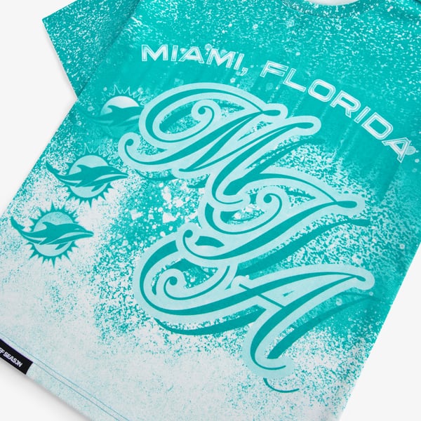 Miami Dolphins Off Season Unisex Jumbo Print Graphic T-Shirt - Aqua