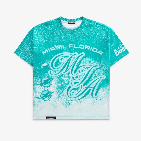 Miami Dolphins Off Season Unisex Jumbo Print Graphic T-Shirt - Aqua