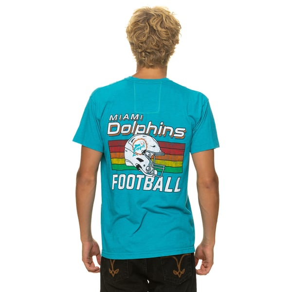 Miami Dolphins Aviator Nation Unisex Tri-Blend T-Shirt - Aqua