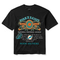 Miami Dolphins Born x Raised Unisex Crest T-Shirt - Black