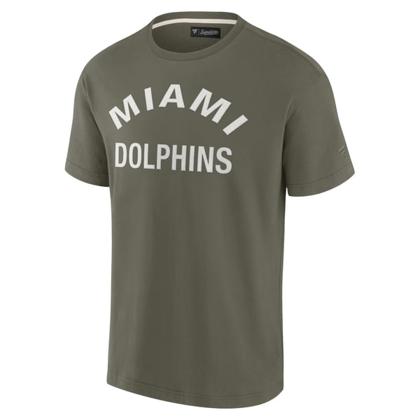 Miami Dolphins Fanatics Unisex Elements Super Soft Short Sleeve T-Shirt - Olive