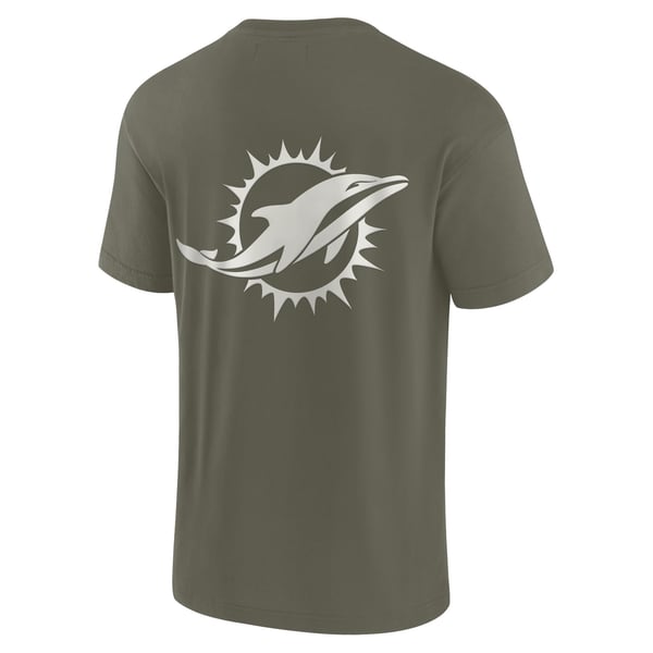 Miami Dolphins Fanatics Unisex Elements Super Soft Short Sleeve T-Shirt - Olive