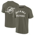Miami Dolphins Fanatics Unisex Elements Super Soft Short Sleeve T-Shirt - Olive