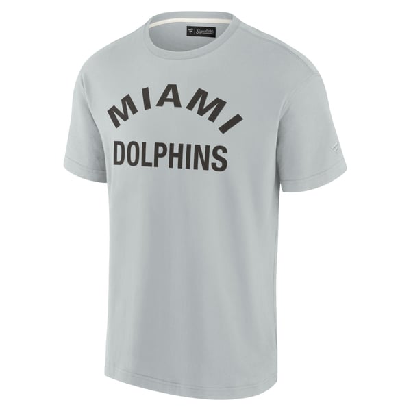 Miami Dolphins Fanatics Unisex Elements Super Soft Short Sleeve T-Shirt - Gray