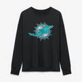 Miami Dolphins Women's Forged Mascot Long Sleeve T-Shirt - Black