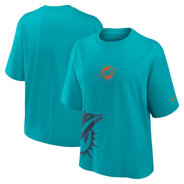 Miami Dolphins Nike Women's Boxy T-Shirt - Aqua