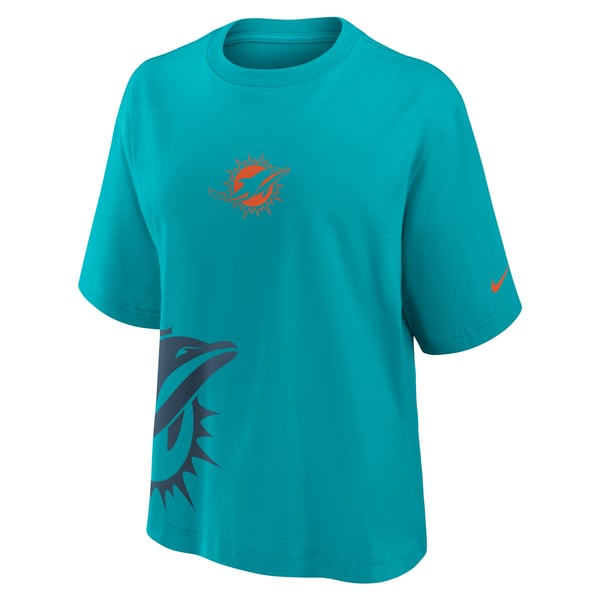Miami Dolphins Nike Women's Boxy T-Shirt - Aqua
