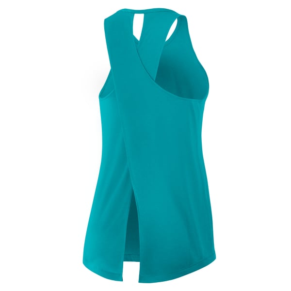 Miami Dolphins Nike Women's Open-Back Crisscross Dri-FIT Tank Top - Aqua