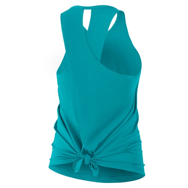 Miami Dolphins Nike Women's Open-Back Crisscross Dri-FIT Tank Top - Aqua