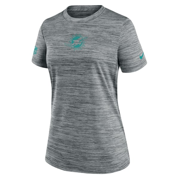 Miami Dolphins Nike Women's Sideline Velocity Dri-FIT T-Shirt - Gray