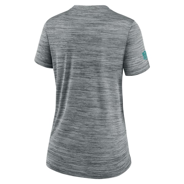 Miami Dolphins Nike Women's Sideline Velocity Dri-FIT T-Shirt - Gray
