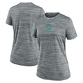 Miami Dolphins Nike Women's Sideline Velocity Dri-FIT T-Shirt - Gray