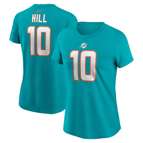 Tyreek Hill Miami Dolphins Nike Women's Player Name & Number T-Shirt - Aqua