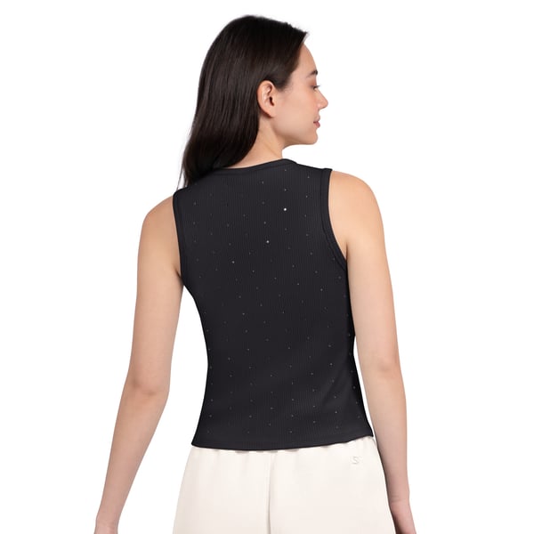 Miami Dolphins Starter Women's Rhinestone Sprinkle Ribbed Tank - Black