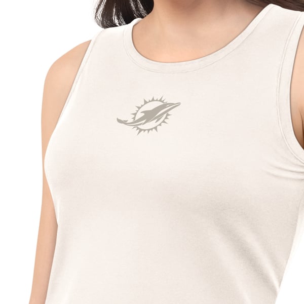 Miami Dolphins Starter Women's Athleisure Cropped Tank Top - White