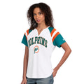  Miami Dolphins Starter Women's Game On Notch Neck T-Shirt - White