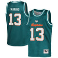 Dan Marino Miami Dolphins Mitchell & Ness Youth Retired Player NFL Basketball Fashion Jersey - Aqua